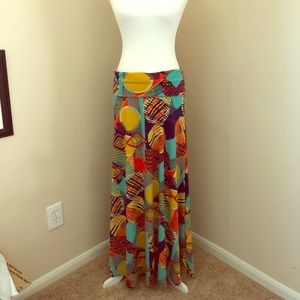Geometric print maxi skirt